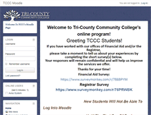 Tablet Screenshot of moodle.tricountycc.edu